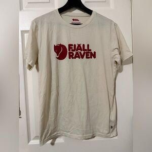 Fjallraven Cream and Red Short Sleeve Tee